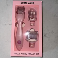 Skin Gym 3 piece Needling Micro-roller Set  -  100% Authentic Face Lips Eyes New