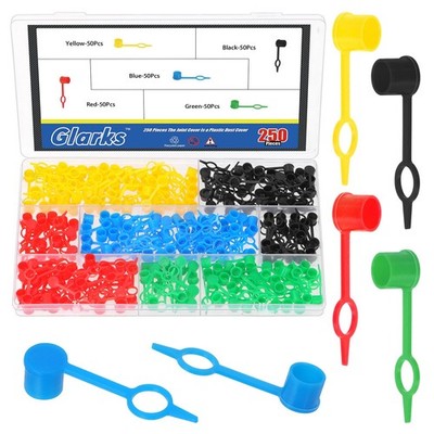 250pcs 7 x 35mm Plastic Grease Zerk Fitting Caps Kit, 5 Colours, Lubrication Caps...