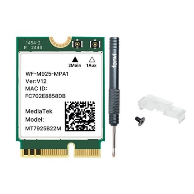 MT7925 WiFi 7 M.2 Tri-Band 802.11be BT 5.4 Card up to 6500Mbps for Windows 10/11