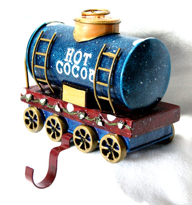 Christmas Express Rare Hot Cocoa Tanker Train Car Stocking Holder