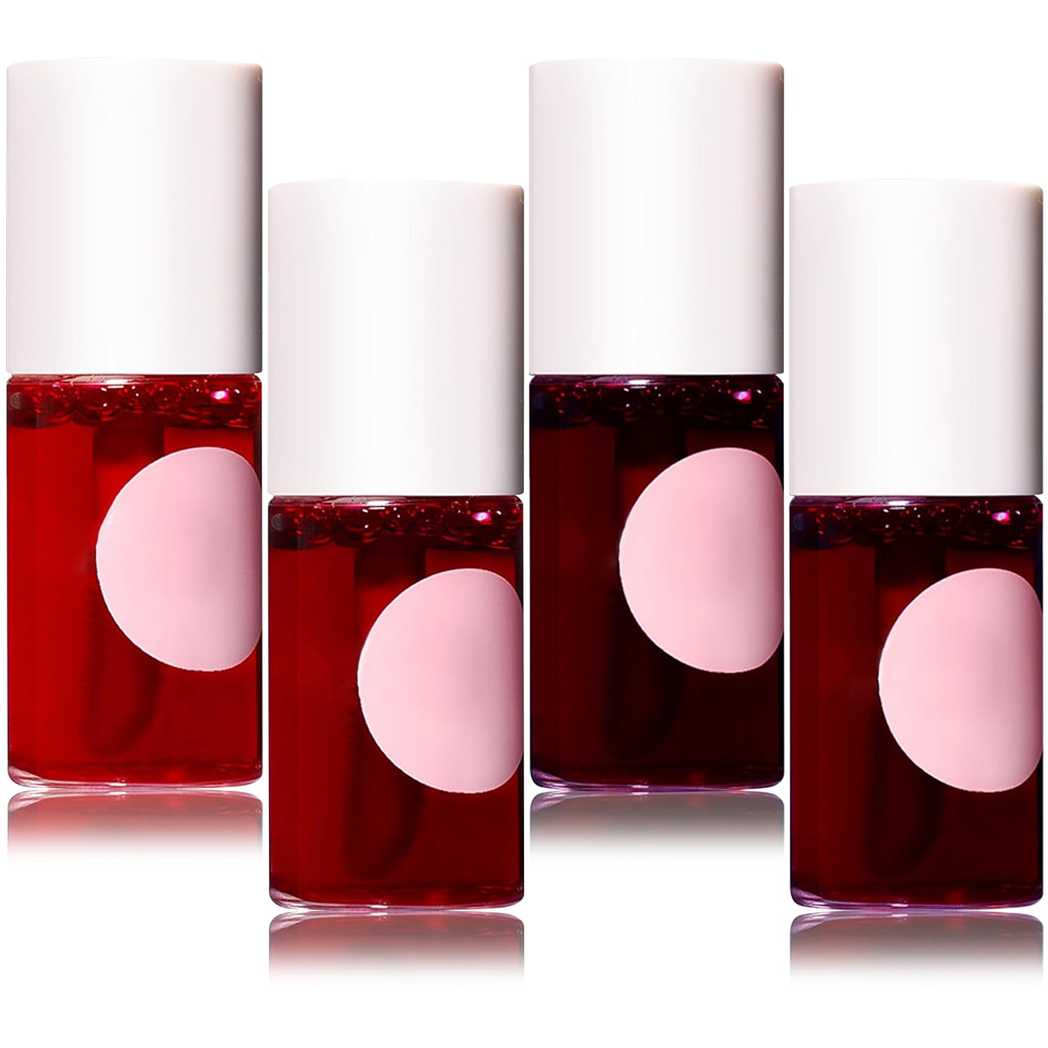 4 Colors Lip Tint Stain Set,Mini Velvet Lip Tint Watery Lip Stain Long Lasting W