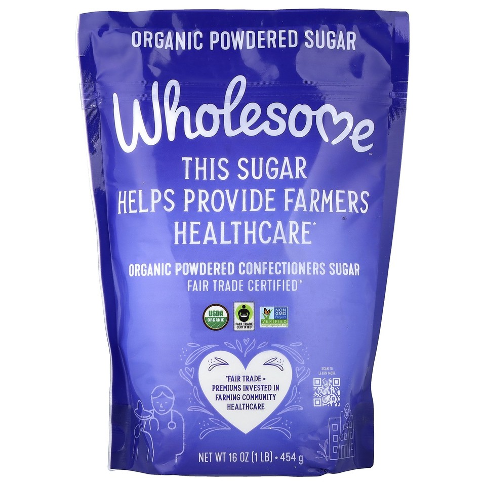 Organic Powdered Confectioners Sugar, 16 oz (454 g)