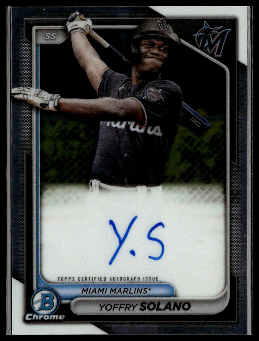 2024 Bowman Chrome #CPA-YS Yoffry Solano Prospect Autographs