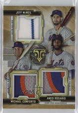 2020 Triple Threads Relic Combos Gold 3/9 Michael Conforto Jeff McNeil 0px3