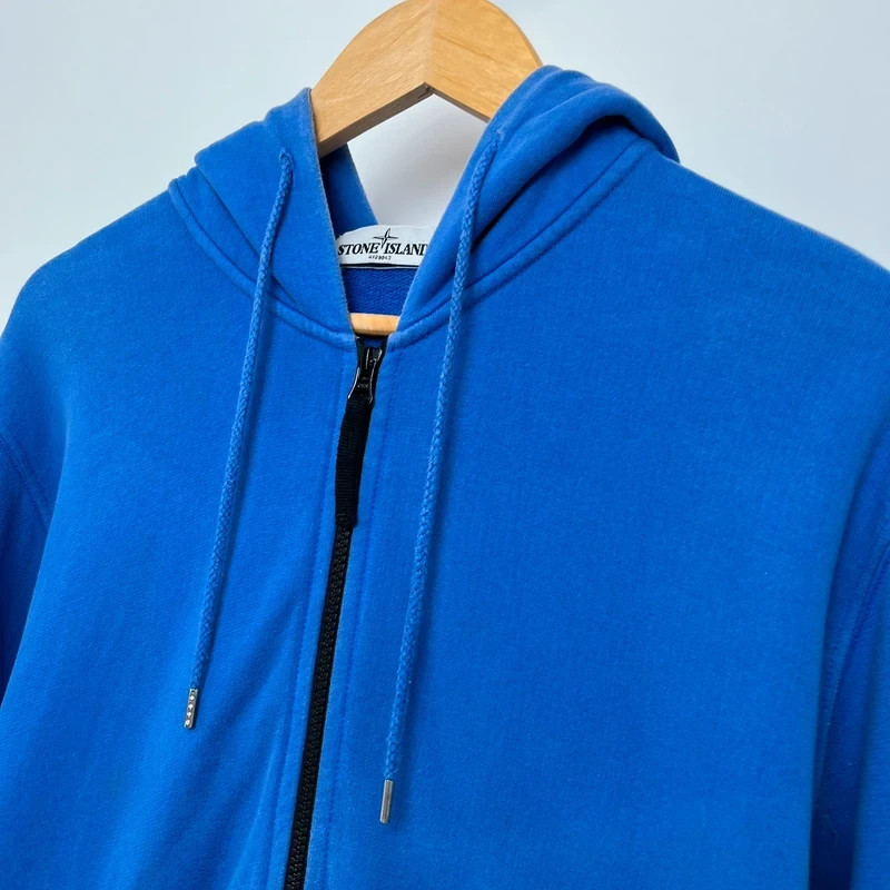 Stone Island Blue Zipped Hoodie image 3
