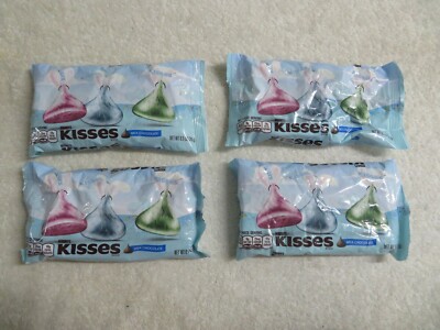 (4) Bag Lot Of Hershey's Kisses Milk Chocolate 8.5 Oz Each @D