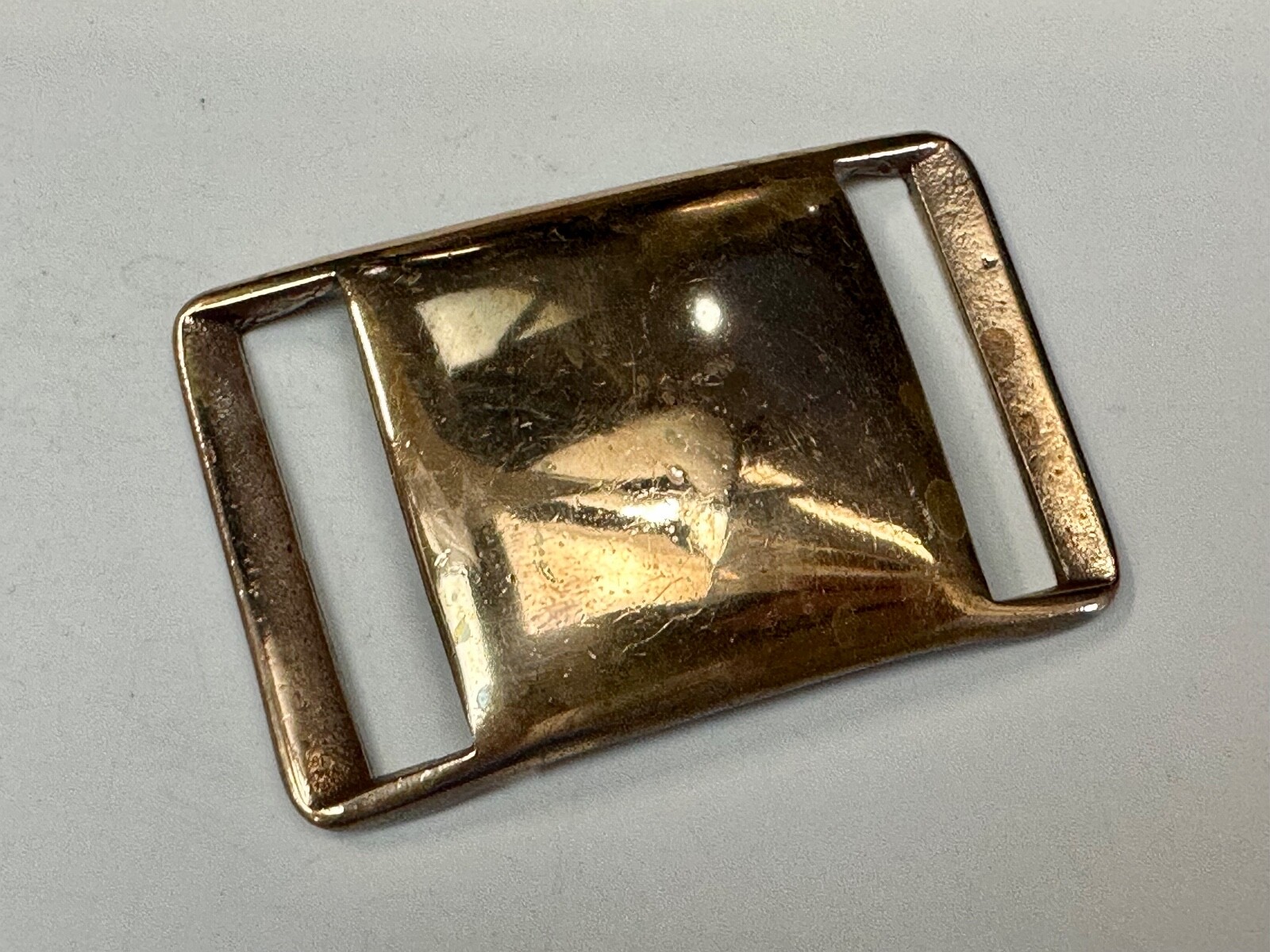 Vintage Unsigned Antique Solid Brass Rectangular … - image 10