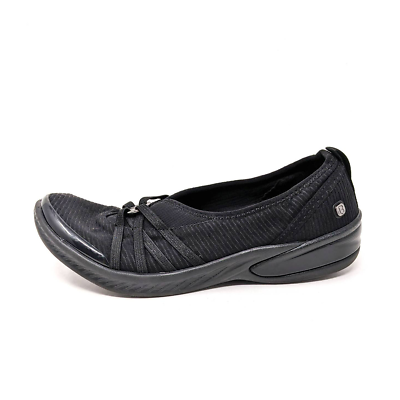 Bzees Shoes Womens Niche Black Flats Slip On Comfort Sneakers