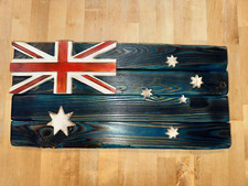 Australien Down Under Flagge Holzdekoration zum Aufh&auml;ngen HANDARBEIT