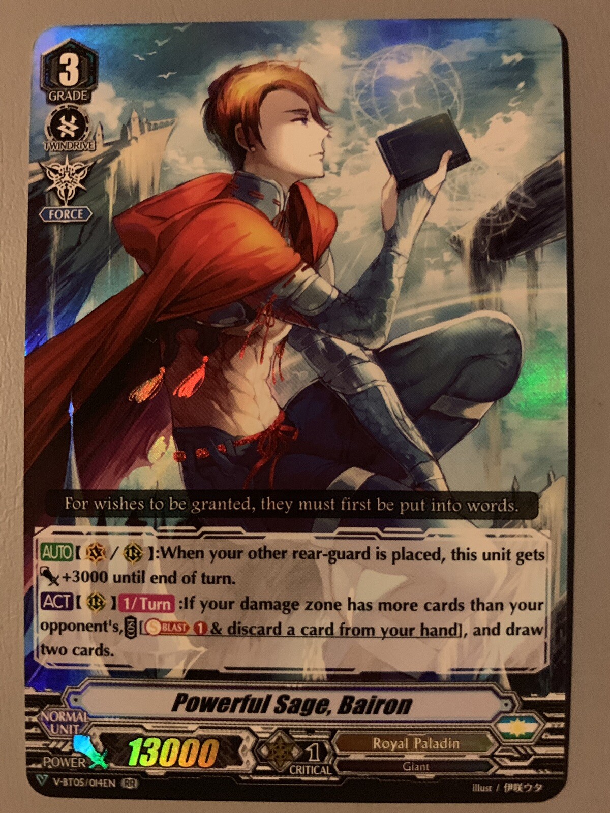 CARDFIGHT VANGUARD POWERFUL SAGE BAIRON (ROYAL PALADIN) V-BT05/014EN RR |  eBay