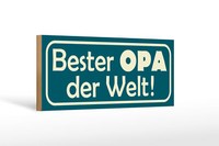 Holzschild Spruch 27X10 Cm Bester Opa Der Welt Holz Deko Schild Wooden Sign