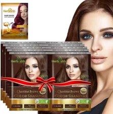 Herbishh Gray Hair Color Shampoo - Natural Argan Mask for Long-Lasting Color ...