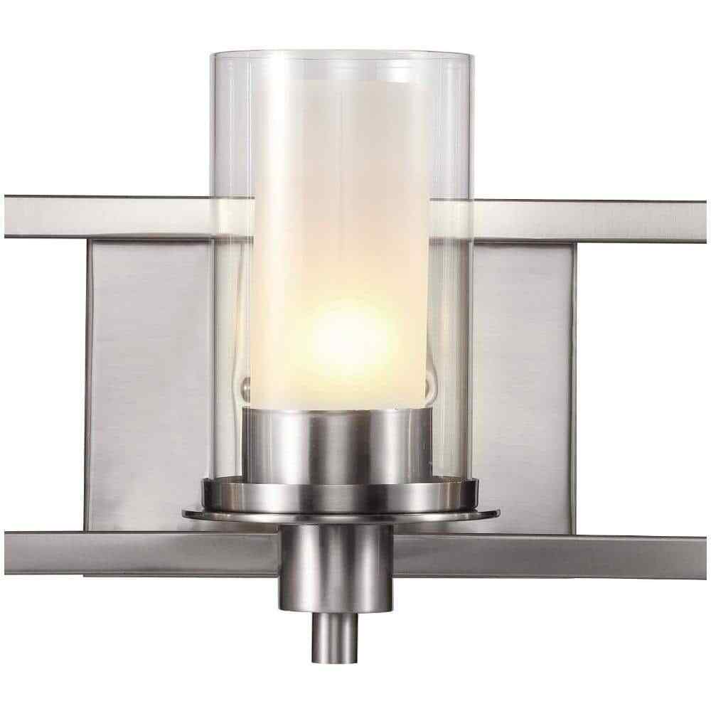 Bel Air Lighting Odyssey 22 in. 3-Light Brushed Nickel Bathroom Light Fixture