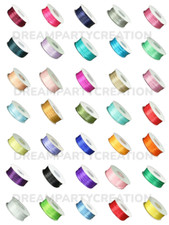 Pack of 35 Assorted Colors 1/8" DOUBLE FACE SATIN Ribbon Choose Yards Per Color