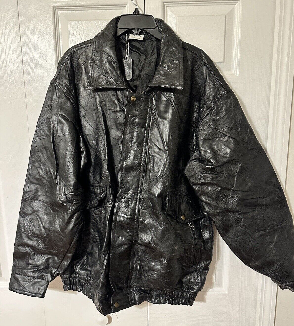 FLIGHT PATH Patchwork Leather Flight Bomber JACKE… - image 1