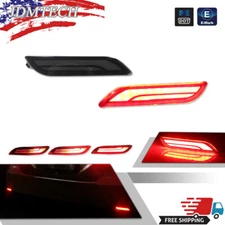 2PCS LED Rear Bumper Reflectors Tail Brake Stop Light For 2018-2021 Toyota Camry