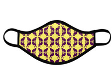 Sphynx Cat Lovers Reusable Breathable Three Ply Cotton Face Mask Cream Purple .