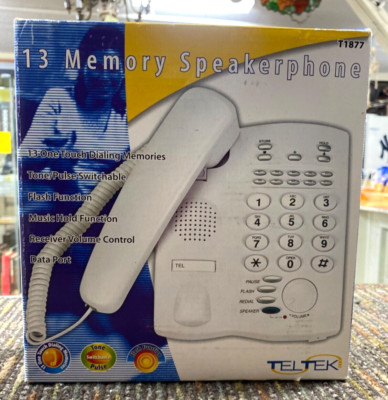 Teltek Corded Speakerphone 13 Memory T1877 White (FC107-TOP-Q2818