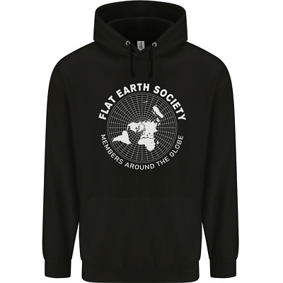Flat Earth Society Members Around the Globe Herren 80% Baumwolle Hoodie