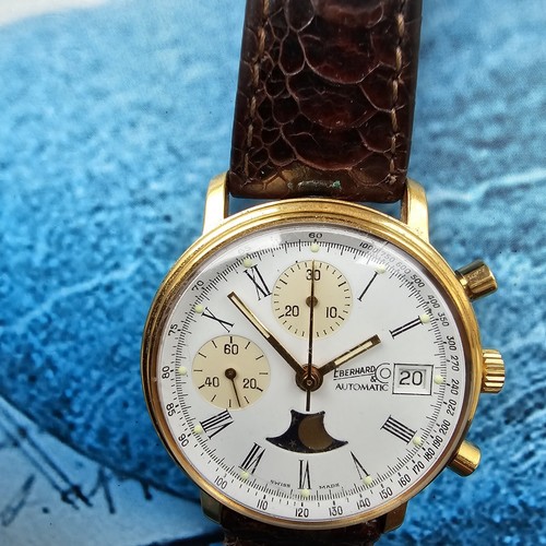 Eberhard & Co Limited Edition Anniversary Moonphase Chronograph Men's Watch - Picture 5 of 11