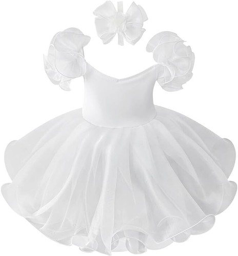 Jenniferwu Baby Girl Dress Lace Pageant Party Wedding Tull Dress 9-12M