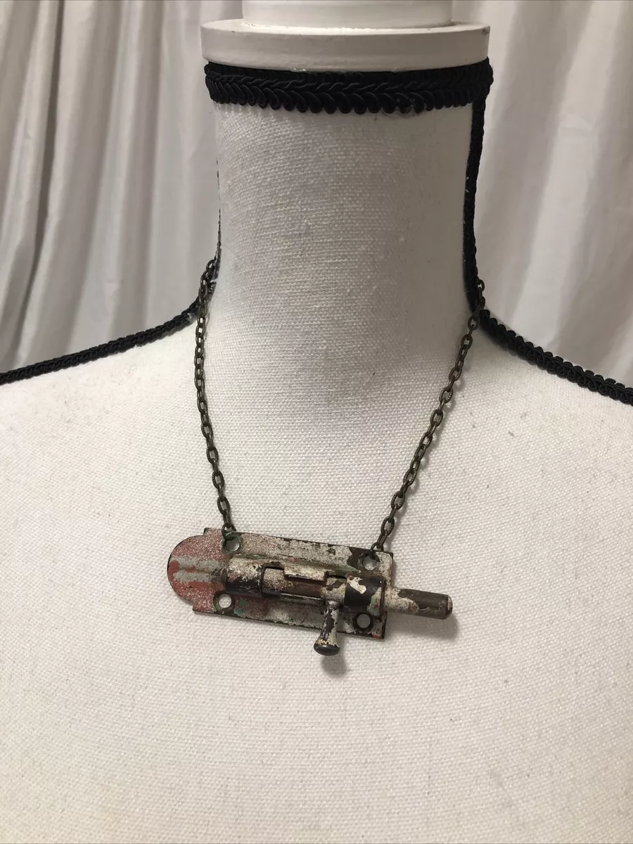 Statement lock necklace deals