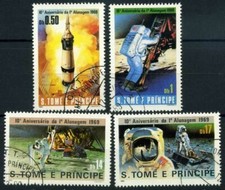 Saint Thomas et îles du Prince 1979 Mi. 646-649 Oblitéré 100% Espace d'atterris