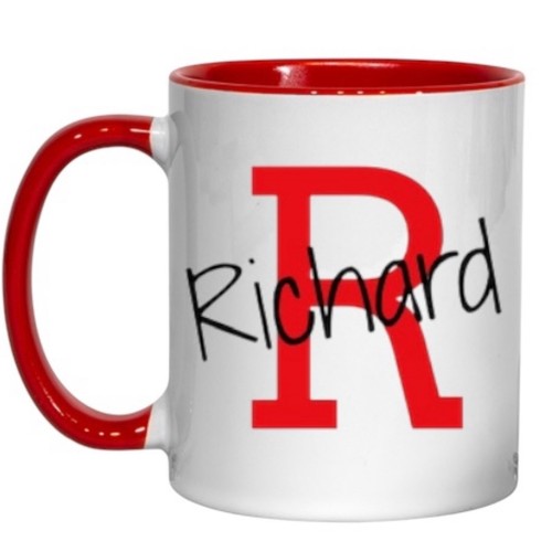 Personalised Mug Name and Initial Coloured Inside & Handle Mug Coffee Cup - Picture 13 of 16