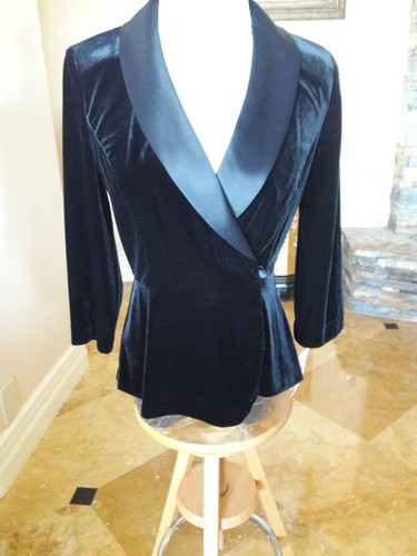 Alex evenings Tuxido Velvet Jacket, Sz 