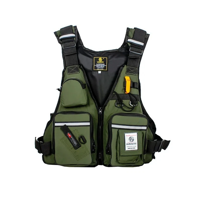 Professional Life Jacket Buoyancy Suit Portable Fishing Vests Multi-Pockets Wat