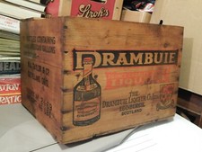 Prince Charles Edwards Liqueur DRAMBUIE Scotland '69 Wood Crate_Case "Ohio"
