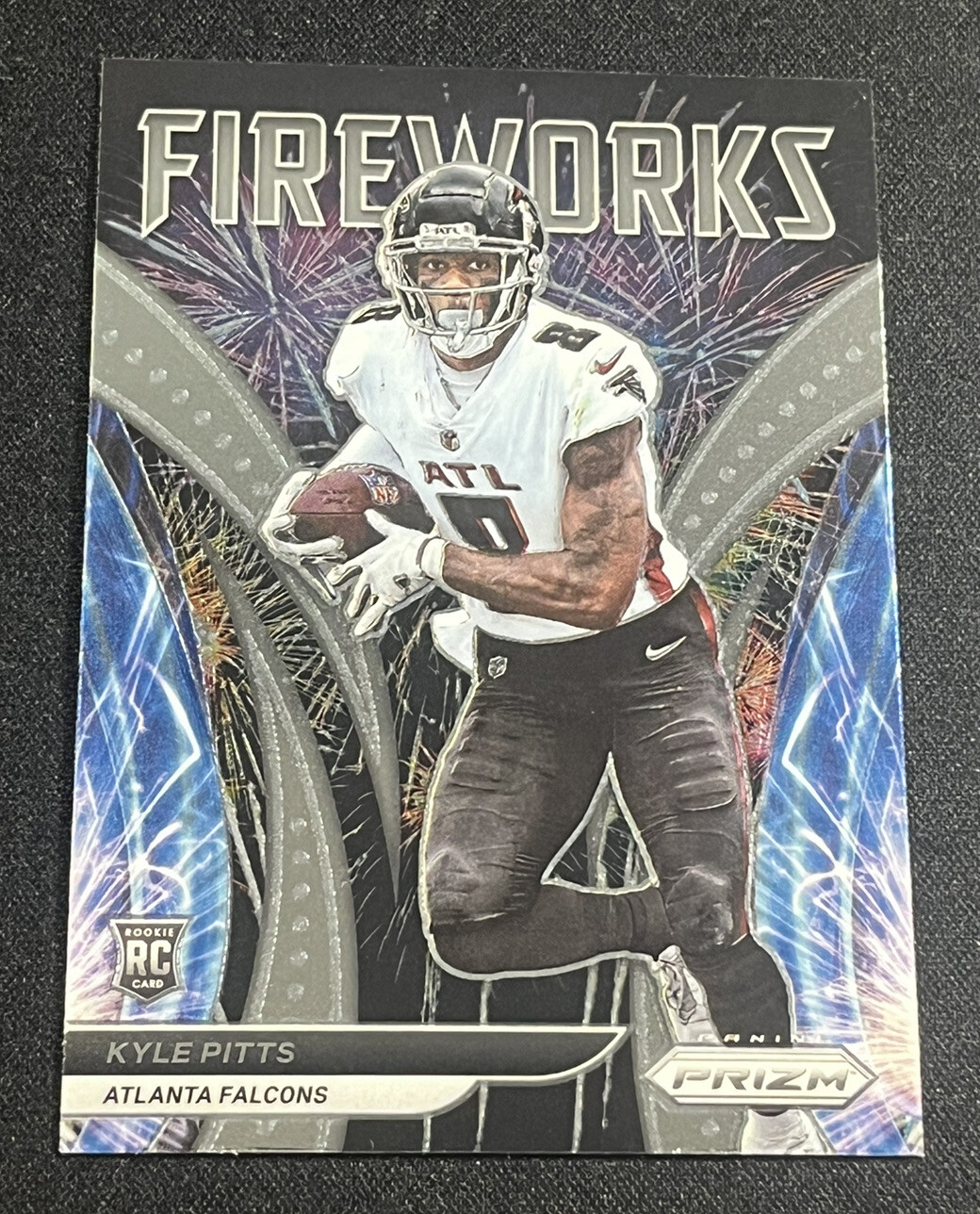 Kyle Pitts RC Panini Prizm Fireworks 2021 Rookie Card Atlanta Falcons F-13 ATL