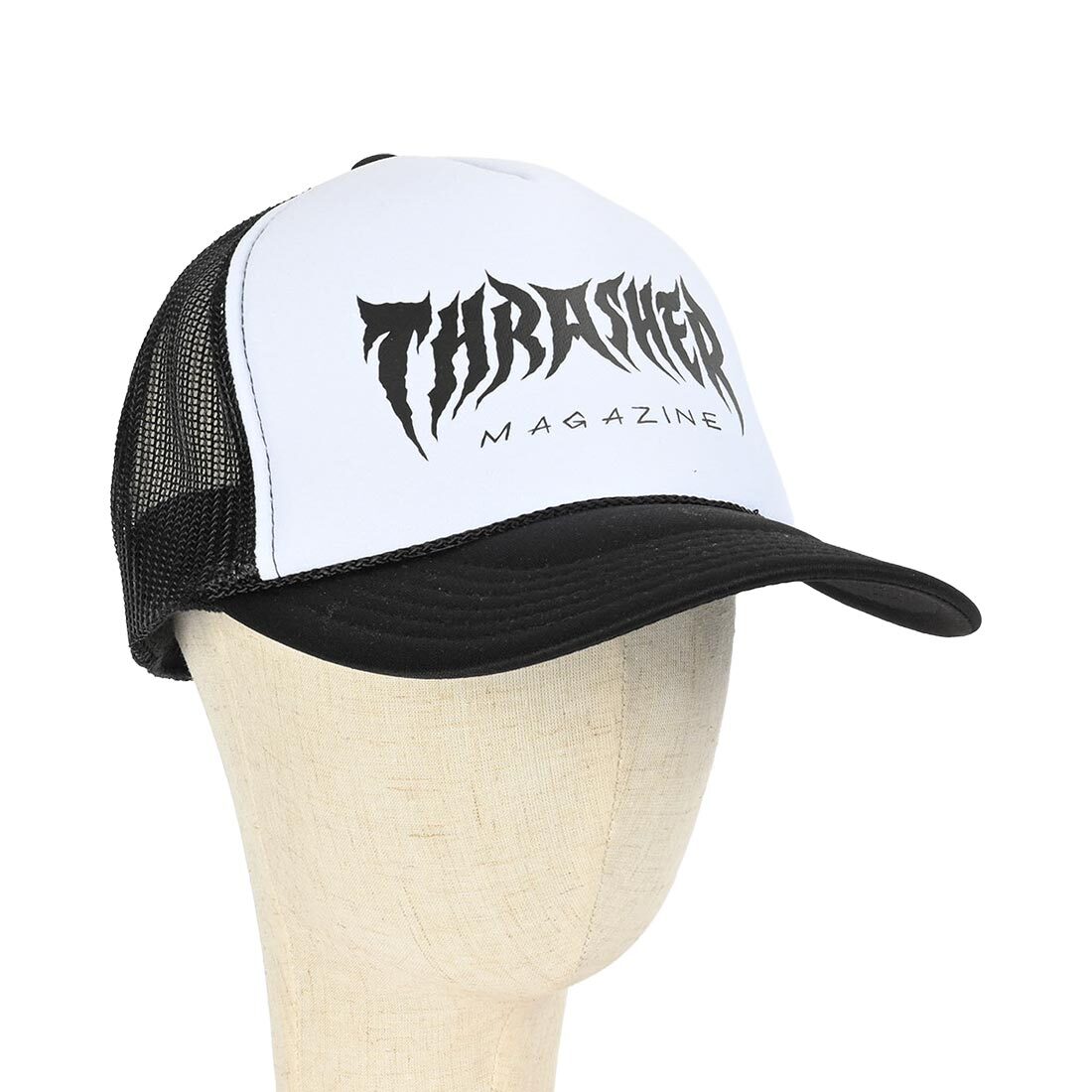 Thrasher Metal Trucker Cap Black/White/black