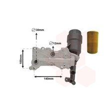 1x Ölkühler, Motoröl VAN WEZEL 30013703 passend für DODGE MERCEDES-BENZ