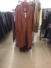 Via Accenti Leather Jacket Full Length, New With Tags