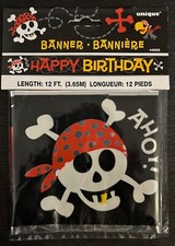 12ft Pirate Party Happy Birthday Banner