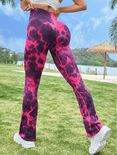 Nahtlose Damen-Flare-Leggings butterweich hochtailliert Training Bootcut Yoga-Hose - Bild 23 von 37