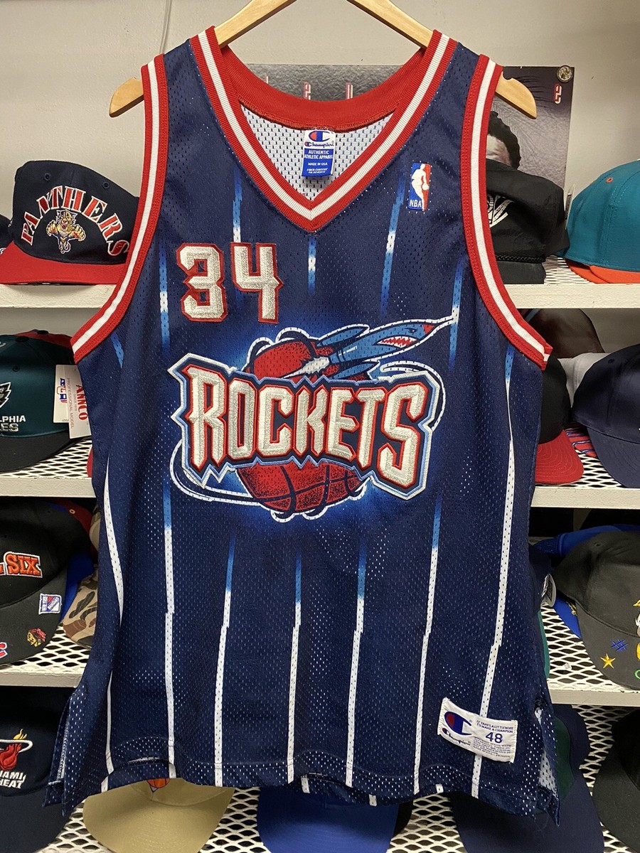Vintage Hakeem Olajuwon Houston Rockets Champion Authentic Jersey