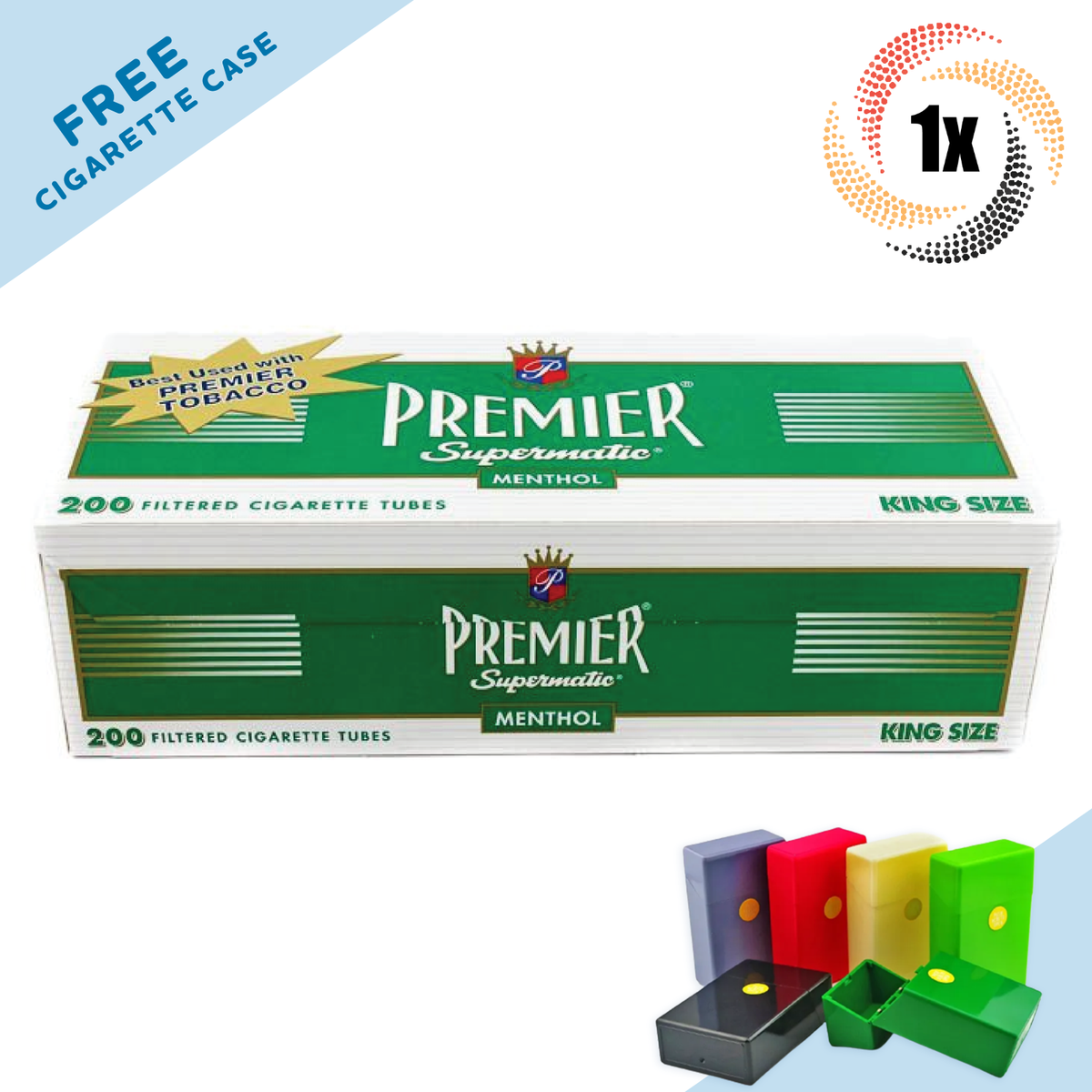 HOT ROD TUBES KING SUPER MENTHOL 200 Per Box 5 BOX 1000 TOTAL COUNT - Foto 8