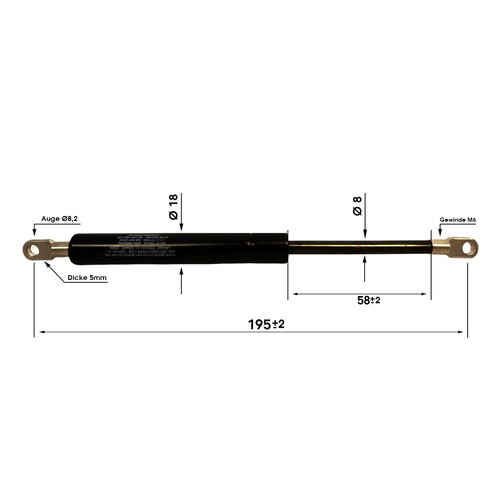 Ersatz Gasdruckfeder Liftomat Kesseböhmer Gasdruckdämpfer 50N-800N bis 685mm M6 - Bild 5 von 411