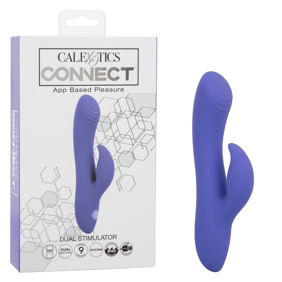 CalExotics Connect Dual Silicone Stimulator Best App Dual Vibrator - Rabbit  App