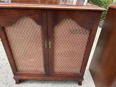 Late 1950s Mid Century Modern Dark Brown RCA VICTOR Record Player