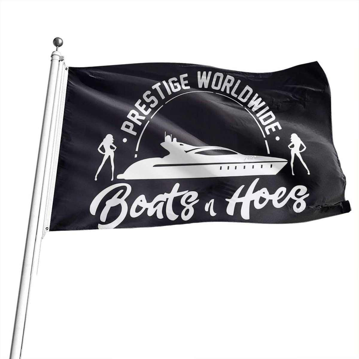 Prestige Worldwide Flag Boats and Hoes Banner 3x5ft Poster Step 