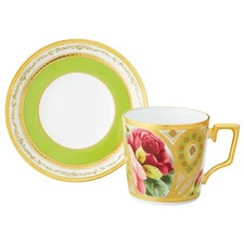 Noritake Coffee Cup & Saucer 160cc Tableware Kitchenware Green w/Box Japan New