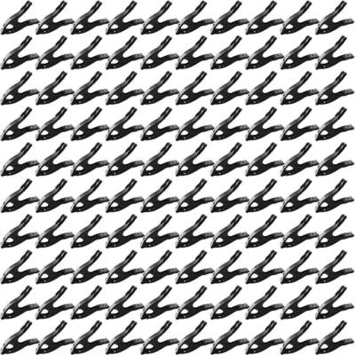 100 pcs. 2'' Inch Spring Metal Clamps wholesale Bulk - All Black