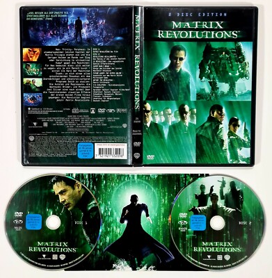 2-Disc DVD Wachowski MARTIX REVOLUTIONS dt. OVP Reeves/Neo/Hacker/Cyberpunk