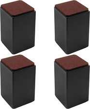 4 Pcs Self-Adhesive Furniture Bed Risers, Square Heavy Duty Carbon Steel Table S