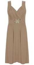 WOMENS BUCKLE DRESS SHORT BRIDESMAID GOWN BALL PARTY EVENING PROM PLUS SIZE 8-22