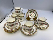 Set of 8 Coalport Bone China MING ROSE Demitasse Cups  Saucers