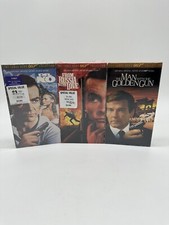 James Bond 007 Sealed Connery/Moore 3 VHS Dr. No From Russia With Love Man W/ Go